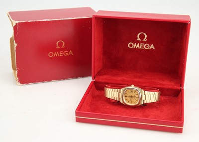 Lot 651 - An Omega Automatic Seamaster Lady's Gold Plated Wristwatch