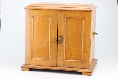 Lot 567 - A Large Victorian Oak Collectors Cabinet