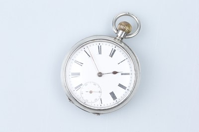 Lot 641 - An Omega Open Faced Silver Pocket Watch