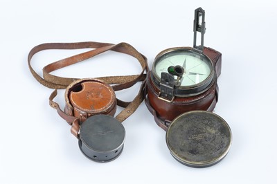 Lot 723 - A Green Card Compass and an Optical Square