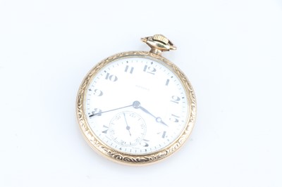 Lot 637 - A Small Gold Plated Open Faced Fob Watch