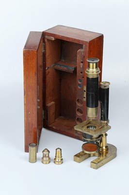 Lot 663 - A Brass & Black Lacquered Compound Microscope By Beck, London