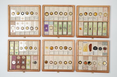 Lot 664 - Microscope Slide Cabinet & Slides