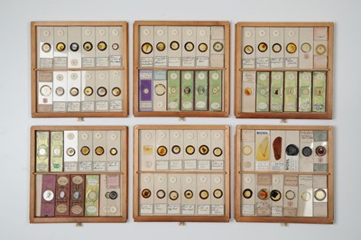 Lot 664 - Microscope Slide Cabinet & Slides