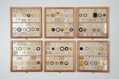 Lot 664 - Microscope Slide Cabinet & Slides