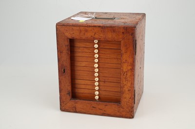 Lot 664 - Microscope Slide Cabinet & Slides