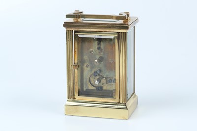 Lot 627 - A Late 20th Century Lacquered Brass Carriage Clock