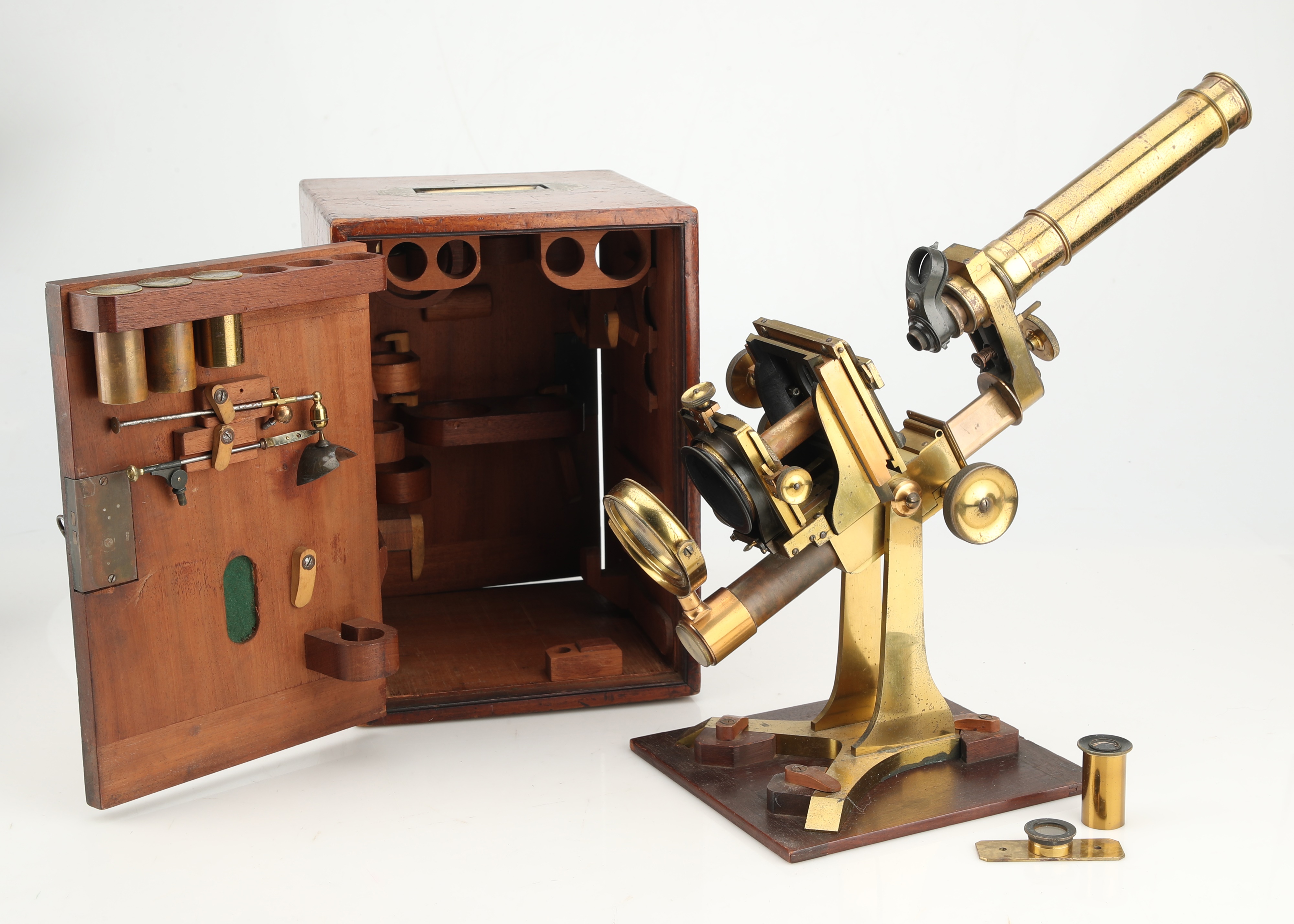 Lot 655 - A Large No.2 Model Microscope By A. Ross,