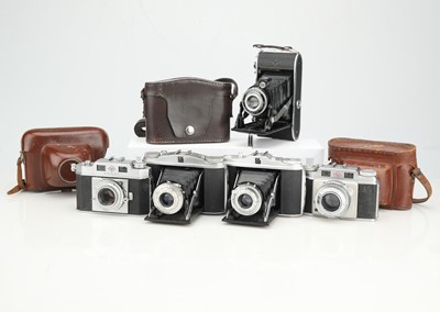 Lot 227 - A Selection of Five Zeiss Ikon Folding Cameras