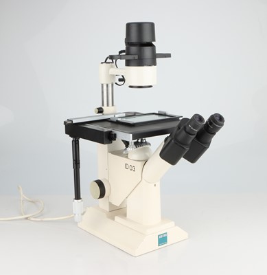 Lot 654 - Zeiss Invertoscope ID03 Inverted Phase Contrast Microscope