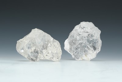 Lot 826 - Two pieces of Madagascan quartz rock crystal