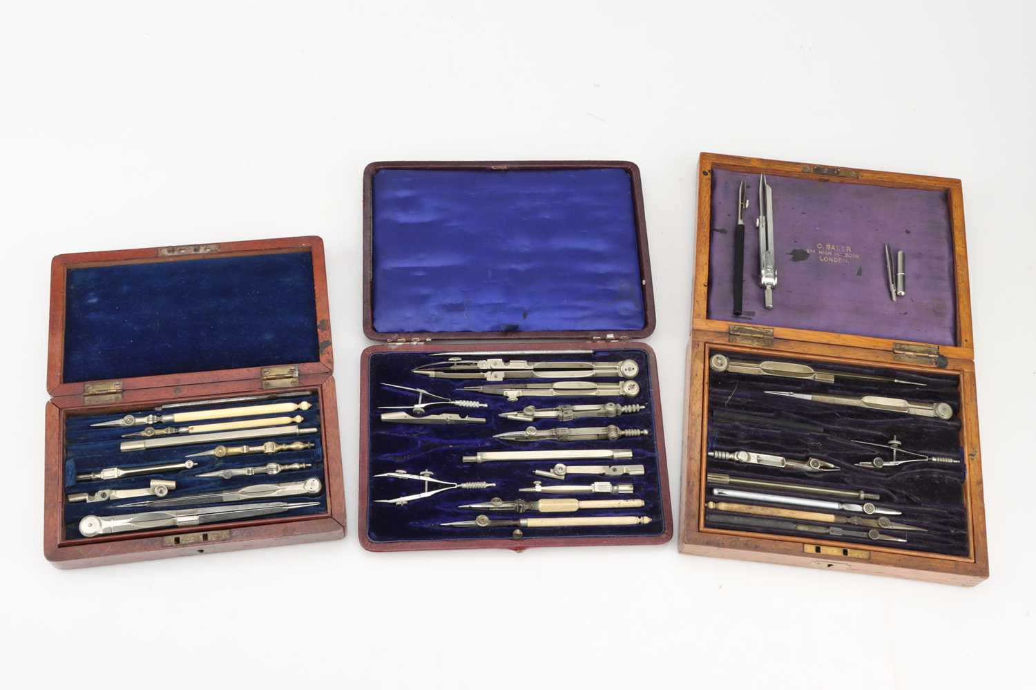 Lot 743 - Drawing/ Drafting Instruments, Three Part-sets