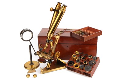 Lot 7 - A R & J Beck Binocular 'Popular Microscope'