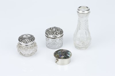 Lot 505 - A Small Group of Victorian and Later Silver Top Jars and Posy Vase