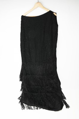 Lot 622 - A 1930s Style Black Flapper Dress