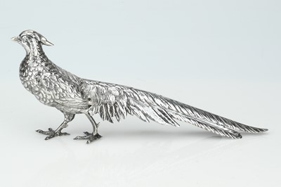 Lot 115 - A Pair of Early to Mid-Twentieth Century Spanish Silver Pheasants
