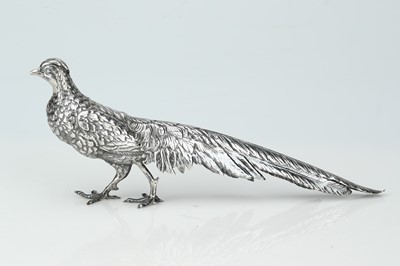 Lot 115 - A Pair of Early to Mid-Twentieth Century Spanish Silver Pheasants