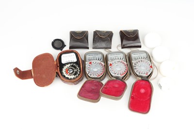 Lot 469 - Four Weston Light Meters In Cases