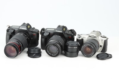 Lot 497 - Three Canon 35mm SLR Cameras