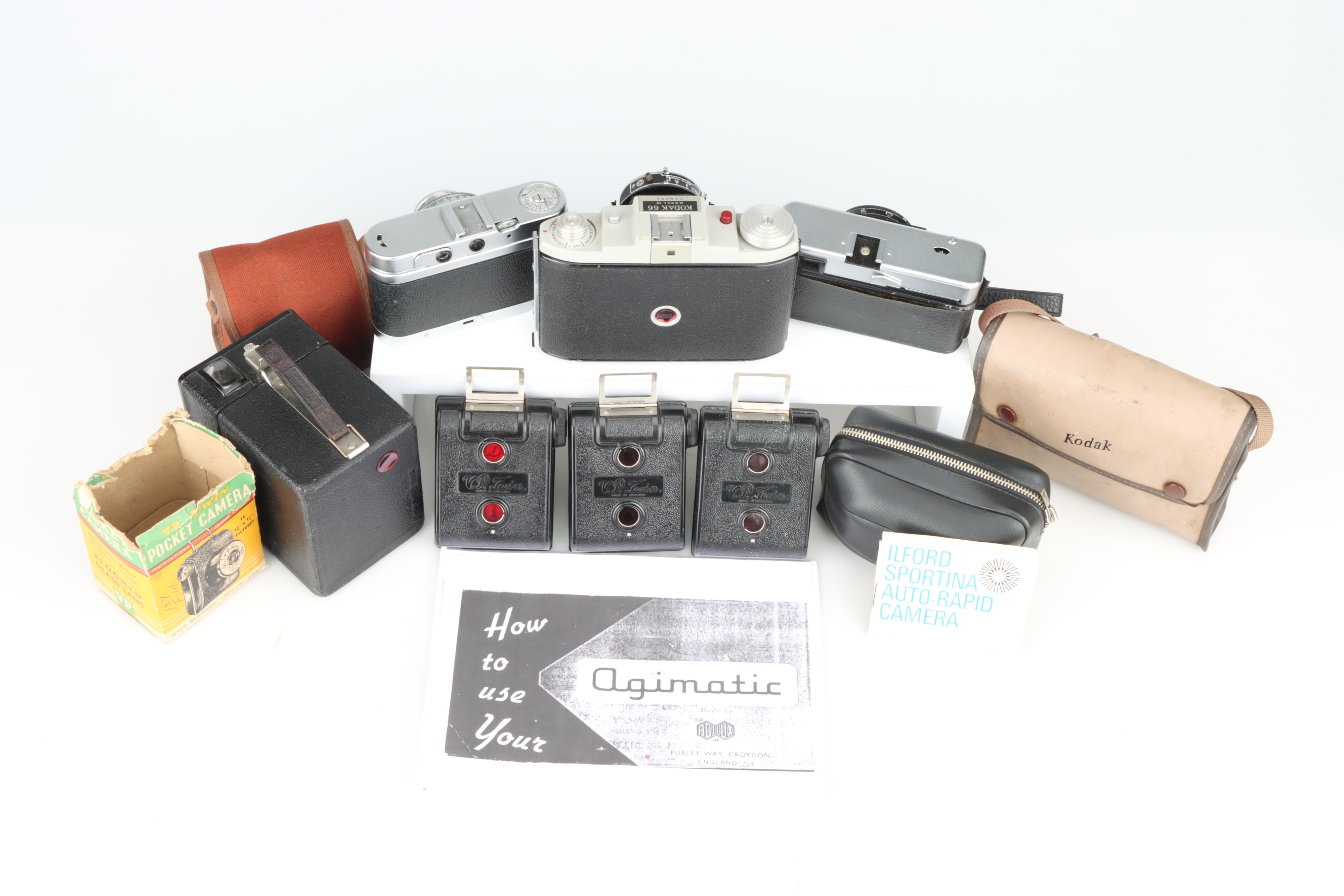 Lot 370 - A Selection of Seven British Made Cameras,