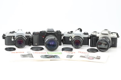 Lot 678 - A Selection of Four Pentax 35mm SLR Cameras