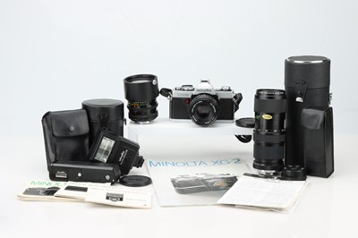 Lot 435 - A Minolta XG 2 35mm SLR Camera Outfit