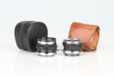 Lot 578 - Two Sankyo Kohki W-Komura 35mm f/2.8 Lenses