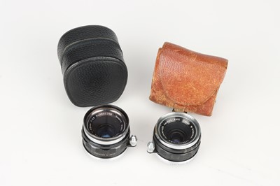 Lot 578 - Two Sankyo Kohki W-Komura 35mm f/2.8 Lenses