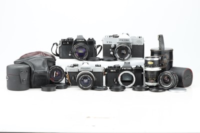 Lot 431 - A Selection of Four Japanese 35mm SLR Cameras