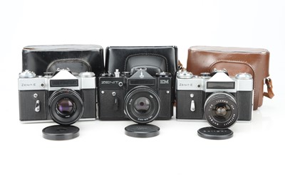 Lot 432 - A Selection of Three Russian 35mm SLR Cameras