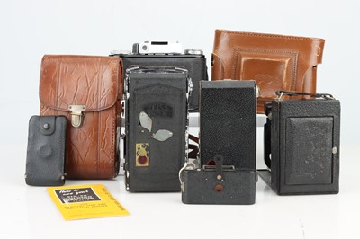 Lot 371 - A Selection of Five Folding Cameras