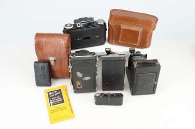 Lot 371 - A Selection of Five Folding Cameras