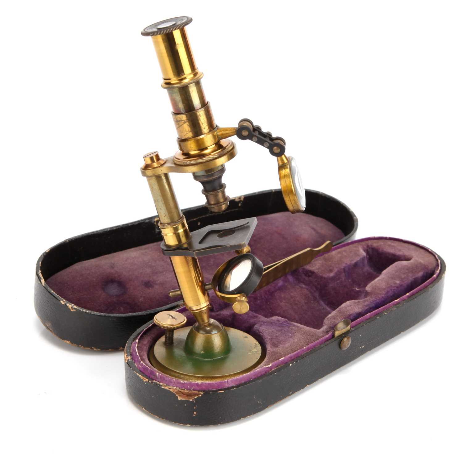 Lot 9 - A French Cased Microscope