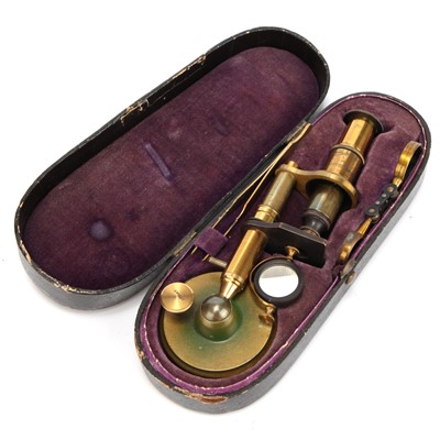 Lot 9 - A French Cased Microscope