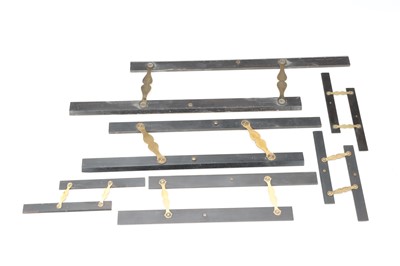 Lot 287 - Six Ebony Parallel Rules