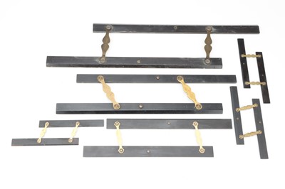 Lot 287 - Six Ebony Parallel Rules