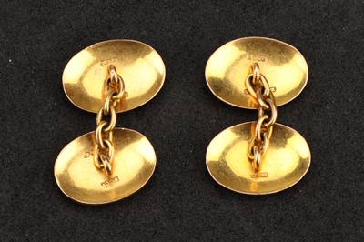 Lot 125 - A Pair of 9 ct Gold Chain Link Cufflinks