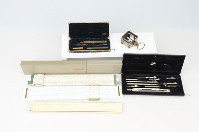 Lot 305 - Small Collection of Drawing Instruments and Slide Rules