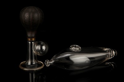Lot 99 - A 19th Century Glass Baby Feeder & Breast Pump