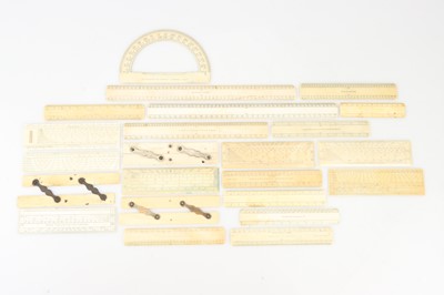 Lot 270 - A Collection of Ivory Drawing Instruments