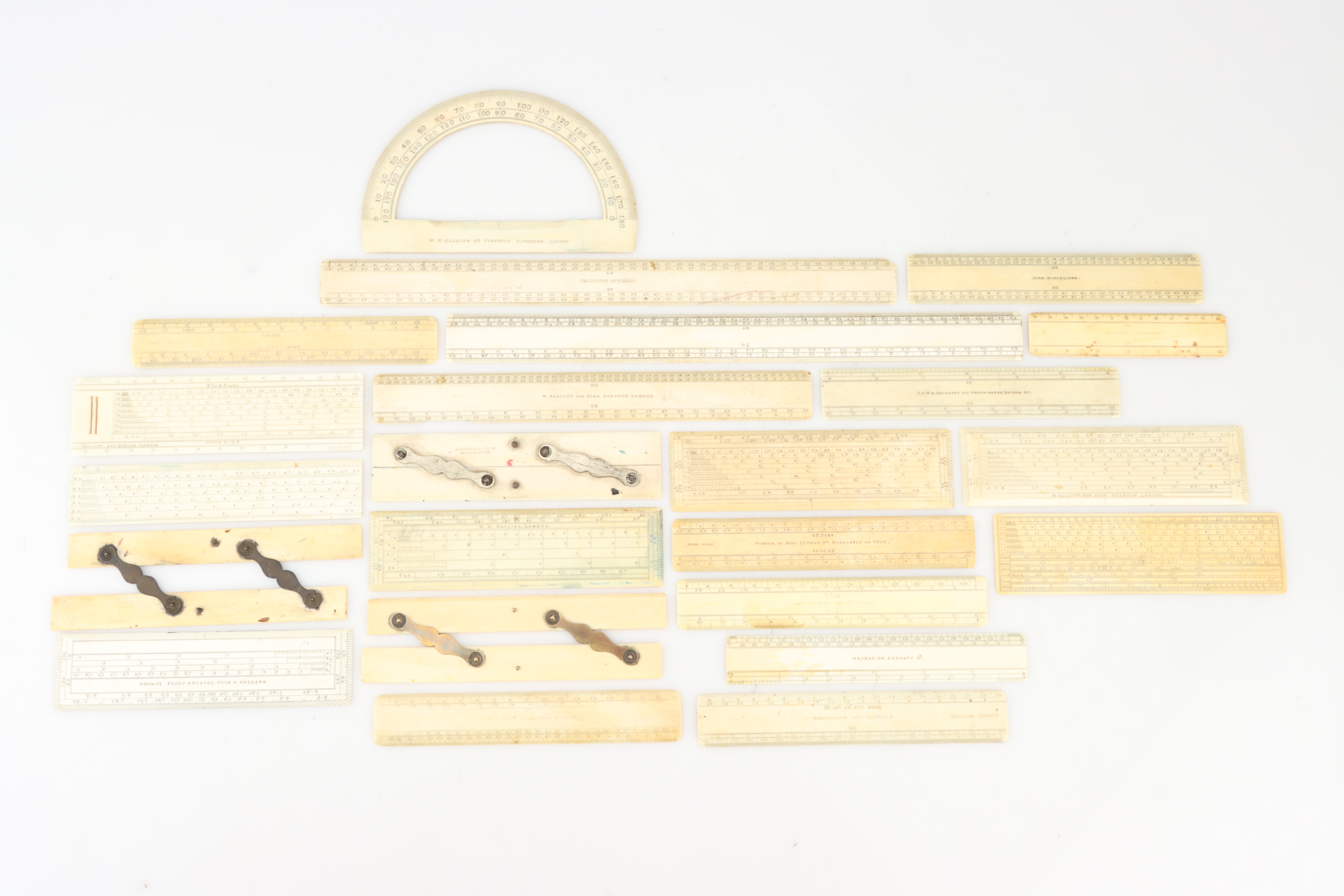 Lot 270 - A Collection of Ivory Drawing Instruments,