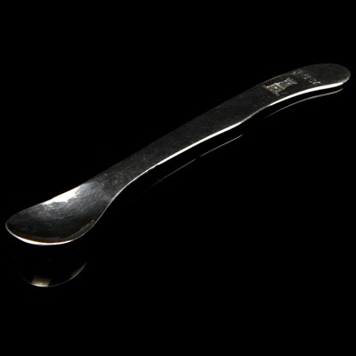 Lot 25 - A Geogian Silver Combination Medicine Spoon & Tongue Depressor
