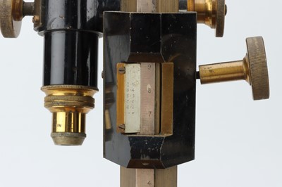 Lot 314 - A Brass Lacquered Vernier Microscope