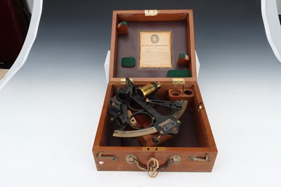 Lot 215 - A Brass & Black Sextant