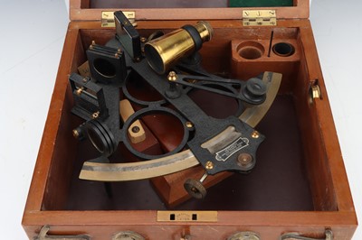 Lot 215 - A Brass & Black Sextant