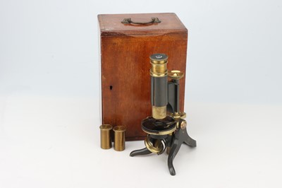 Lot 312 - Victorian Brass Microscope