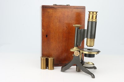 Lot 312 - Victorian Brass Microscope