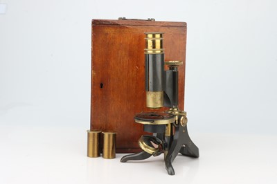 Lot 312 - Victorian Brass Microscope