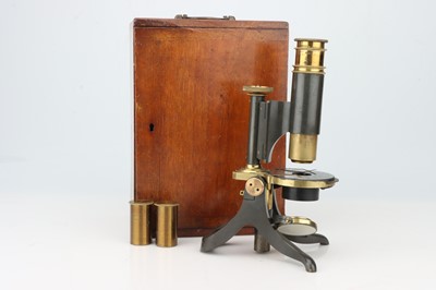 Lot 312 - Victorian Brass Microscope