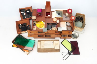 Lot 225 - A Collection of Scientific Filters in Mahogany cases